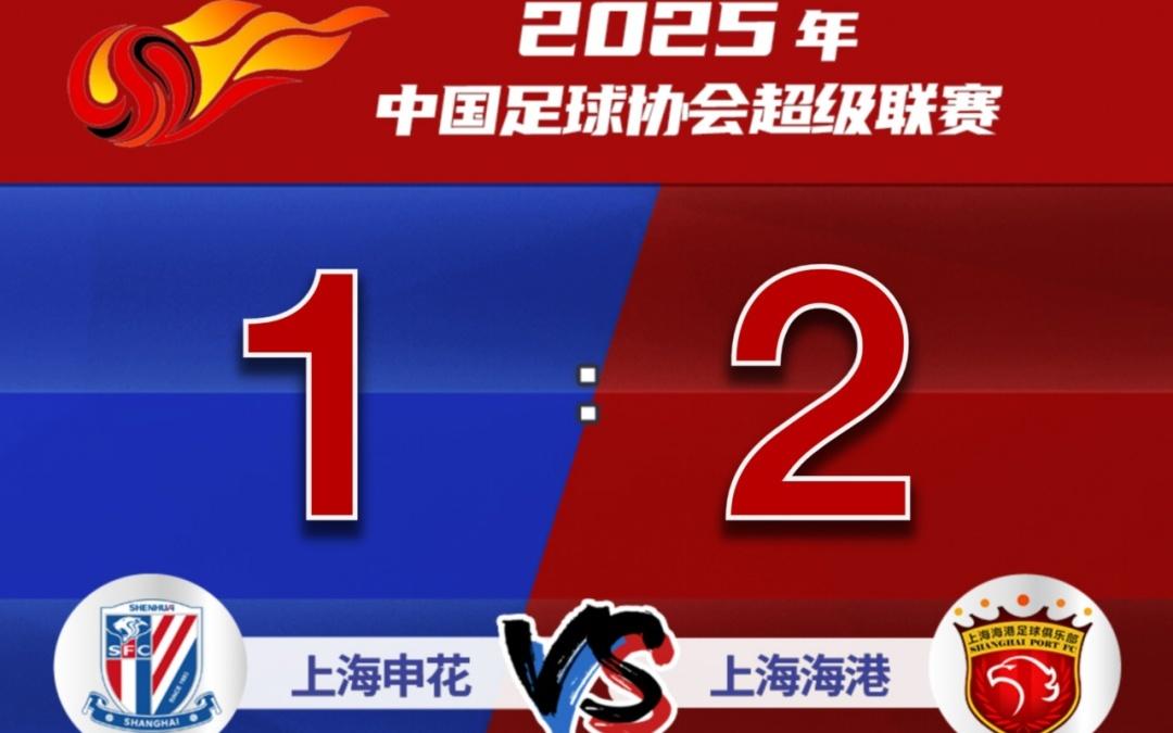 中超第二回合上海德比，海港客場(chǎng)擊敗申花